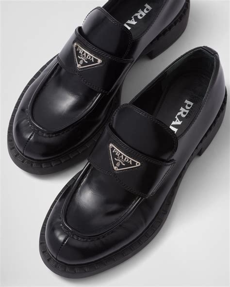 mocassino nero prada|Mocassini Leather Loafers By Prada .